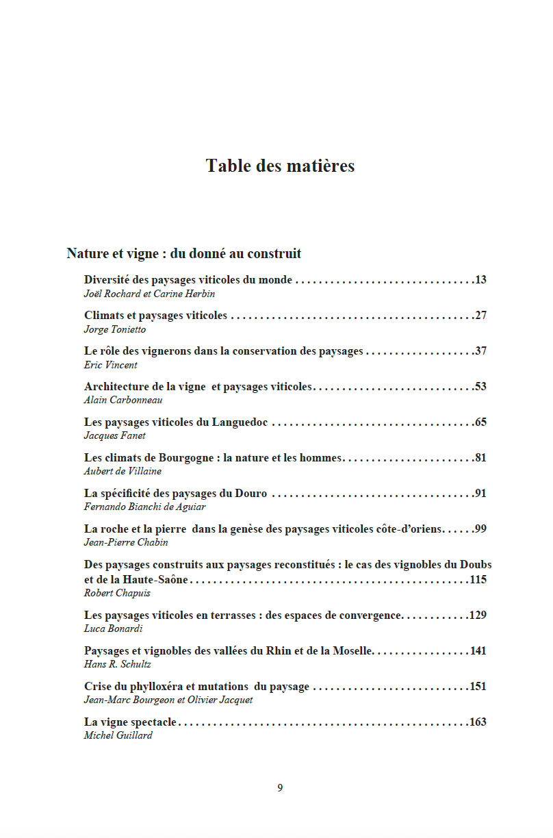 Rencontres du Clos-Vougeot – « Paysages et patrimoines viticoles » (2009)